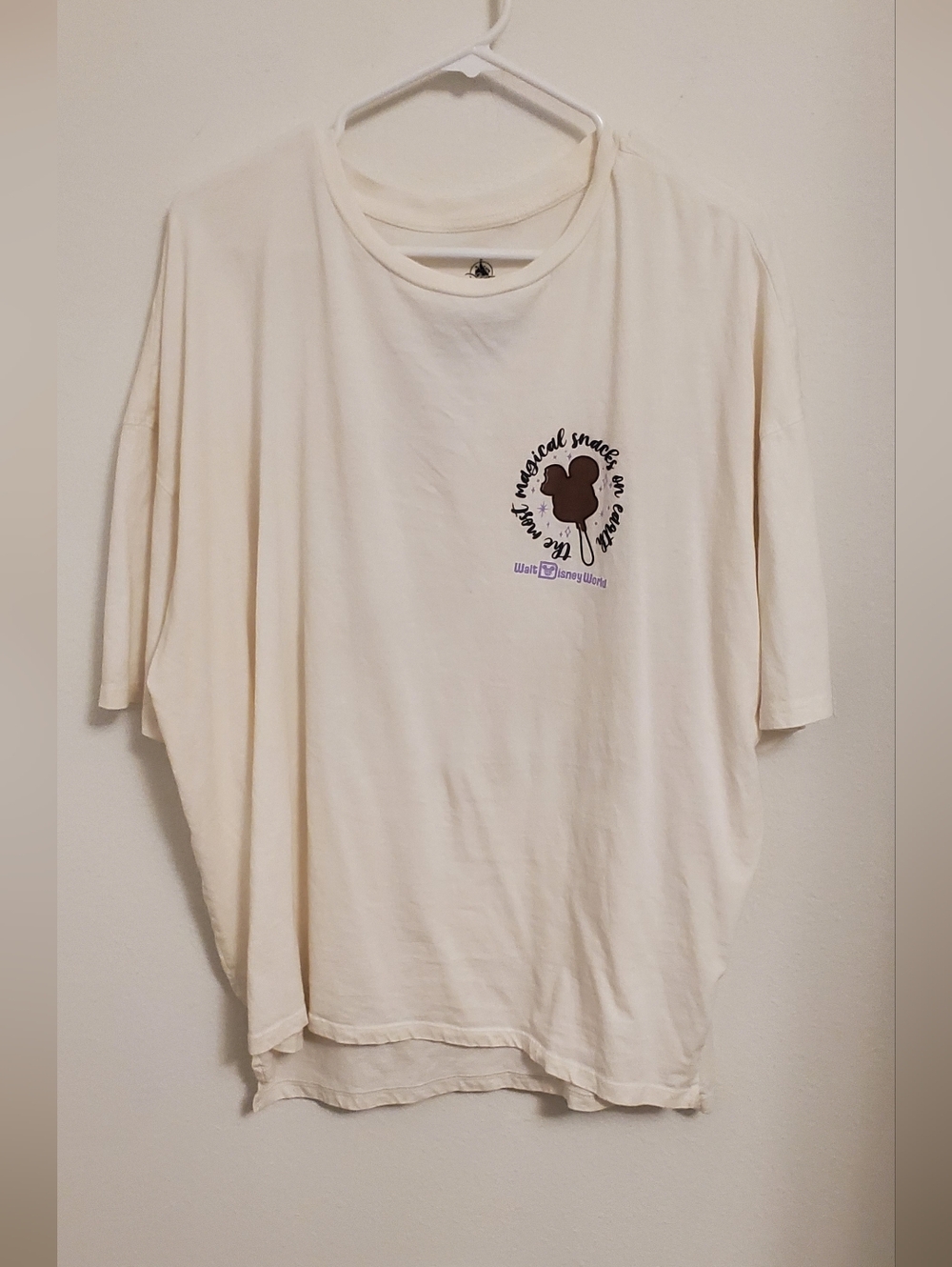 Disney Parks Women's Overside Boxy Tee Disney Snacks Size XL